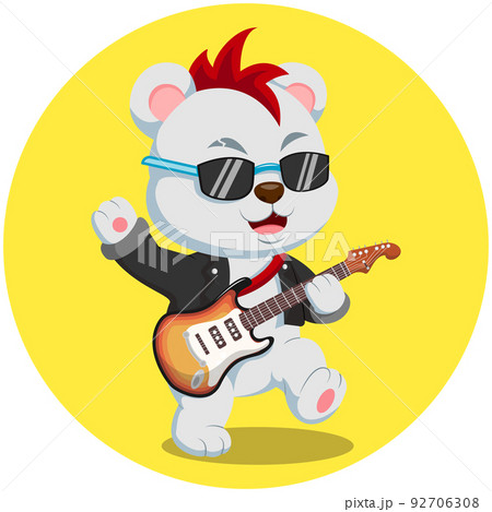 かっこいいギターのイラスト素材