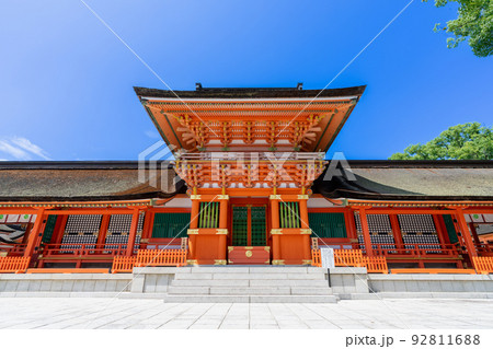 神秘的神社の写真素材