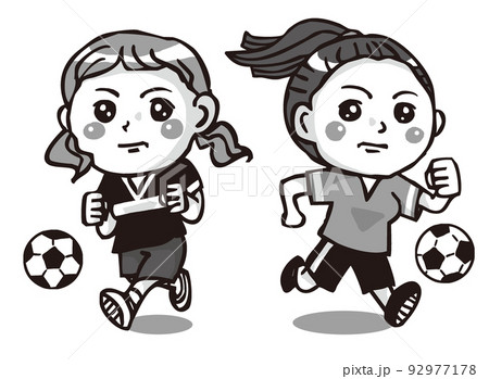 可愛いサッカーボールのイラスト素材