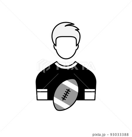 ベクター ラグビー ラグビーボール かわいいのイラスト素材