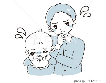 男性 男の子 泣き顔 悲しいのイラスト素材