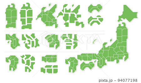 関東地方の地図のイラスト素材