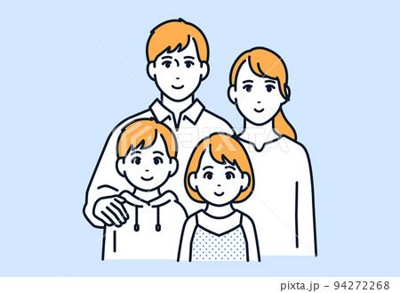 男女4人のイラスト素材