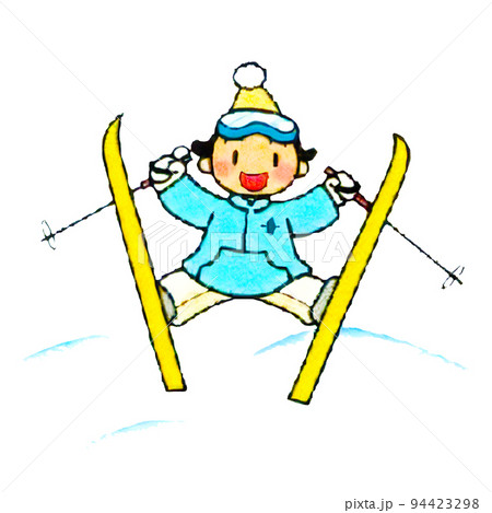 人物 子供 スキー イラストのイラスト素材 人物 子供 スキー イラストのイラスト素材