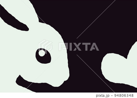 うさぎ かわいい 横顔 ウサギのイラスト素材
