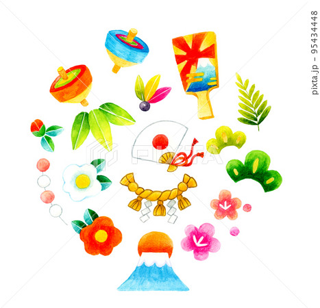 お正月遊びのイラスト素材