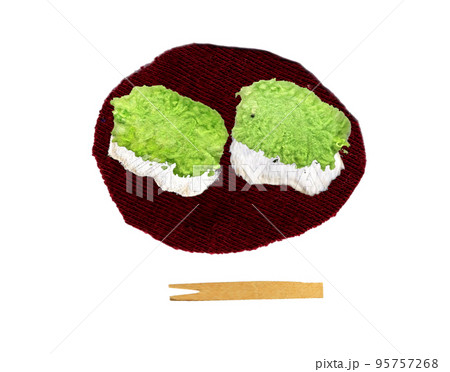 ずんだ餅のイラスト素材