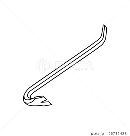 鉄てこ イラスト 道具のイラスト素材