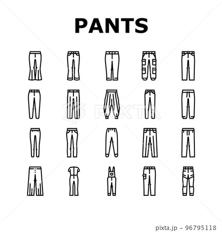 Vector pants for ladies fashion CAD, sketch - Stock Illustration  [93116914] - PIXTA