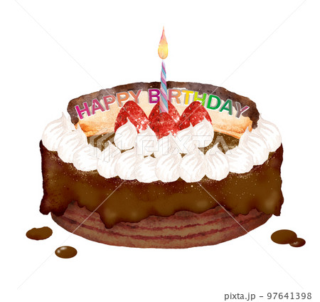 ケーキ 水彩 水彩画 誕生日ケーキのイラスト素材 - PIXTA