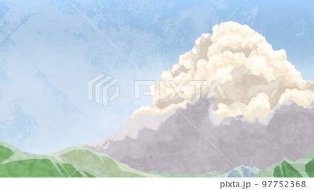 山 入道雲 雲 夏のイラスト素材 - PIXTA