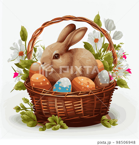 Easter Bunny In Kawaii Style And Pastel Colors. Vector Collection Of  Cartoon Rabbits In Different Poses With Eggs, Bee And Butterfly Royalty  Free SVG, Cliparts, Vectors, and Stock Illustration. Image 201428023.