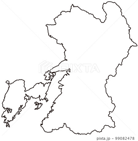 熊本市地図のイラスト素材 - PIXTA