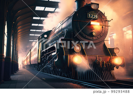 sl 蒸気機関車のイラスト素材 - PIXTA