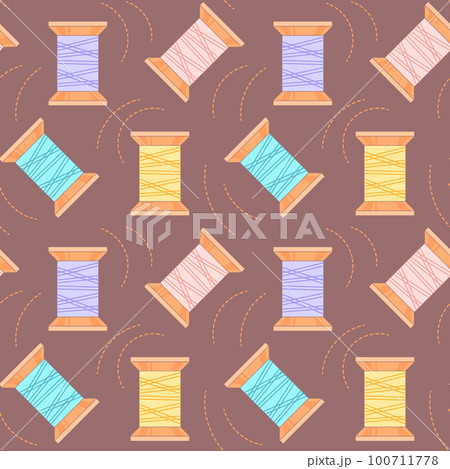 Sewing pattern on the old sheet of paper isolated on white