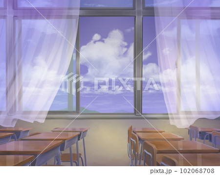 窓 風 カーテン 風景の写真素材 - PIXTA