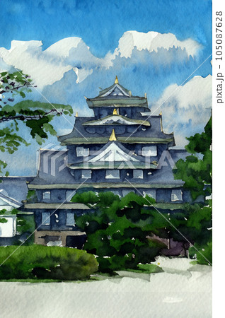水彩画 城 建物 水彩のイラスト素材 - PIXTA