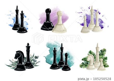 Depicting 3d Illustration Banner Of Chess Pieces Defeated Knight Bishop  Rook King And Queen Backgrounds