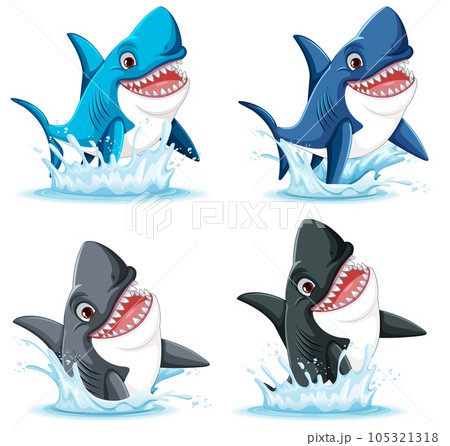 鯊魚的插圖素材集- PIXTA圖庫
