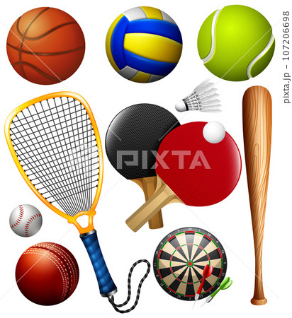 Fitness and sports design over white background - Stock Illustration  [15347892] - PIXTA