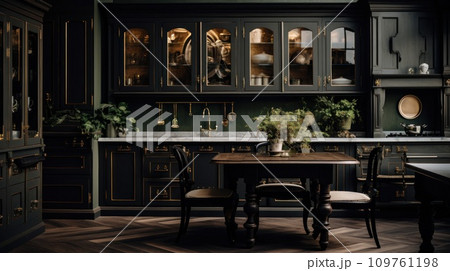 Premium AI Image  gothic style kitchen