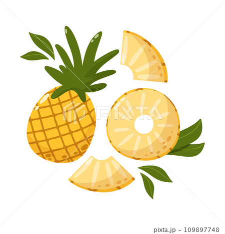 Fruit Clipart-whole tropical pineapple fruit clip art