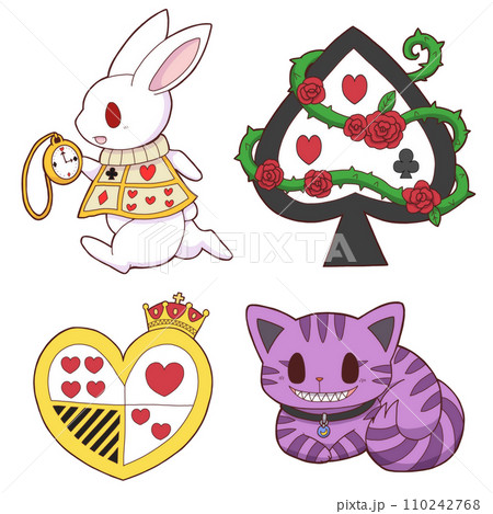 トランプ キャラクター 猫 不思議の国のアリスのイラスト素材 - PIXTA