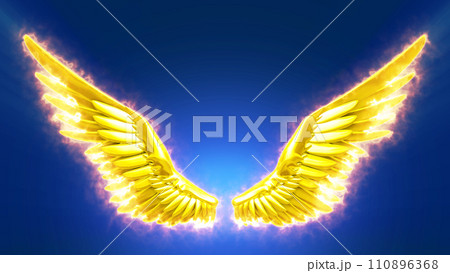 金の翼のイラスト素材 - PIXTA