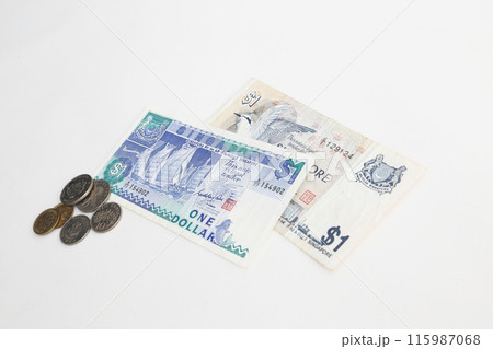 硬貨 貨幣 シンガポール・ドル コインの写真素材 - PIXTA