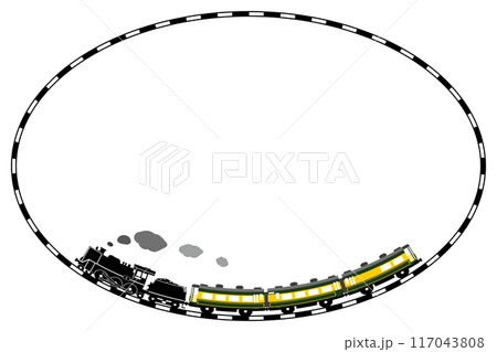 SL 蒸気機関車 ベクター フレームのイラスト素材 - PIXTA