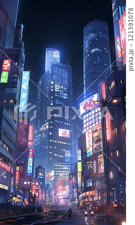 歓楽街のイラスト素材 - PIXTA