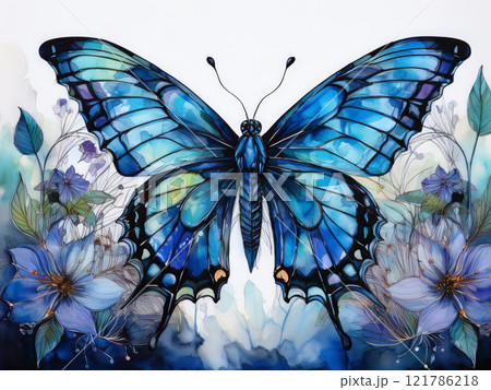 蝶 蝶々 アゲハチョウ ステンドグラスの写真素材 - PIXTA