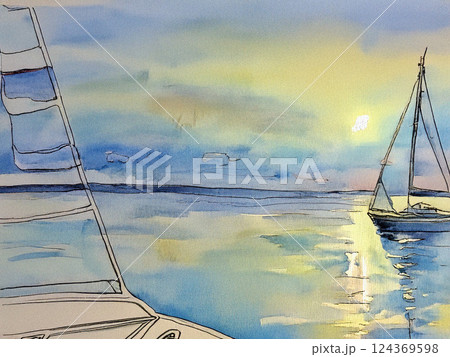 水彩画 水彩 海 船のイラスト素材 - PIXTA 水彩画 水彩 海 船のイラスト素材 - PIXTA