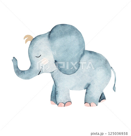 ぞう ゾウ 象 水彩画のイラスト素材 - PIXTA