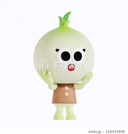 たまねぎ似顔絵 顔つきの玉ねぎ：イラスト無料