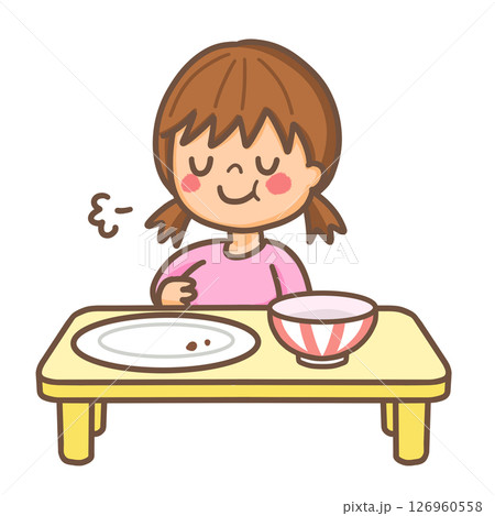 満腹 お腹 いっぱい 食べるのイラスト素材 - PIXTA