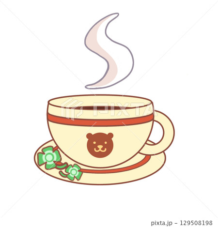 コーヒー カップ くま クマのイラスト素材 - PIXTA