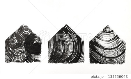 家 水墨画 house 住宅の写真素材 - PIXTA