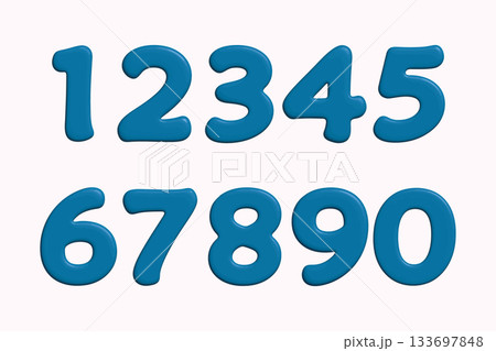8 ハチ 数字 青のイラスト素材 - PIXTA