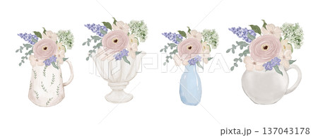 花瓶 水彩画 花のイラスト素材 - PIXTA