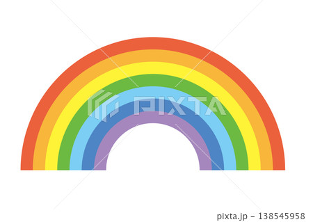 虹 レインボー 7色 にじのイラスト素材 - PIXTA