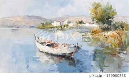 水彩 風景 水彩画 湖の写真素材 - PIXTA