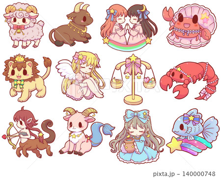 星座 星座キャラ キャラクター 女の子のイラスト素材 - PIXTA